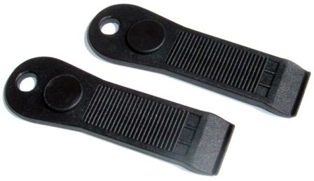 BICYCLE PARTS - TYRE LEVER, FLAT TYPE, NYLON, BLACK, SET OF 2