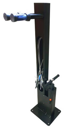 Unior Public Space Bike Repair Stand With Integrated Pump For Outdoor Maintenance And Support - Heavy Duty Metal Construction