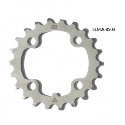BICYCLE PARTS - CHAINRING - MTB STRONGLIGHT , 24T, S/STEEL SILVER INOX - 64MM BCD, 4 HOLE FOR 9 SPD