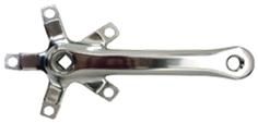 BICYCLE PARTS - RH CRANK 170MM, BCD 110MM, ALLOY HIGH POLISHED SILVER