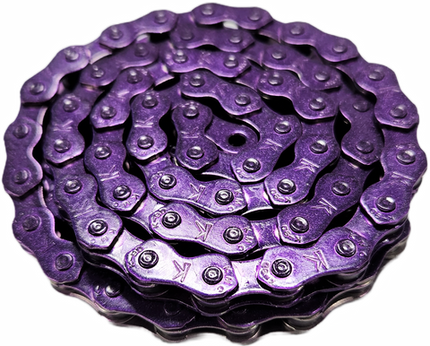 BICYCLE PARTS - CHAIN - SINGLE SPEED - KMC K1 - 112L - PURPLE - W/CONNECT LINK