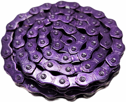 BICYCLE PARTS - CHAIN - SINGLE SPEED - KMC K1 - 112L - PURPLE - W/CONNECT LINK