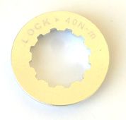 BICYCLE PARTS - LOCKRING - HUB LOCK RING, 12T, ALLOY, SILVER