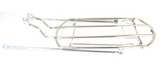 BICYCLE PARTS - CARRIER - REAR CARRIER, STEEL, 8 WIDE, FOR 27 BIKES, SILVER