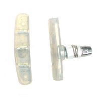BICYCLE PARTS - BRAKE SHOES - V BRAKE SHOES, CLEAR COMPOUND, 72MM (SOLD IN PAIRS)