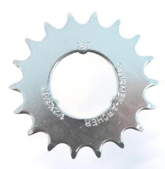BICYCLE PARTS - COG 3 - SPLINE. 18T, STURMEY ARCHER, CP, FLAT TYPE, COASTER SPROCKET (I.D - 35MM)