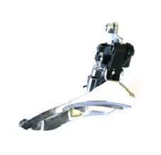 BICYCLE PARTS - FRONT DERAILLEUR 3 SPEED, CLAMP MOUNT, DOWN PULL, 28.6 BLACK