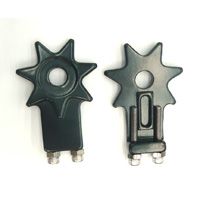 BICYCLE PARTS - CHAIN ADJUSTER - FOR 3/8 AXLE, BLACK (SOLD IN PAIRS)