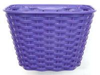 BICYCLE PARTS - BASKET - PLASTIC, FRONT, FOR 16 - 20 BIKES, WITH BRACKET & FIITING SET, L 26CM X W 17CM X H 16CM, PURPLE