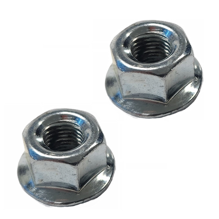 BICYCLE PARTS - AXLE NUT - FRONT, 5/16 X 26T, FLANGED, BAG OF 2