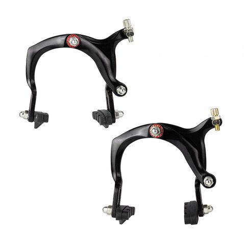 BICYCLE PARTS - BRAKE - ALHONGA BMX CALIPER BRAKE SET, 67 - 85MM REACH, ALLOY, NUTTED, BLACK (FRONT & REAR)