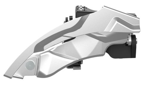 BICYCLE PARTS - FRONT DERAILLEUR 3 SPEED, CLAMP MOUNT, DUAL PULL, 34.9 BLACK