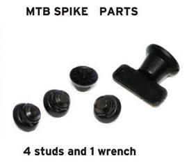 MTB Shoe Spikes And Wrench Set For Cycling, 4 Studs Included, Durable Metal Replacement Parts For Outdoor Adventures