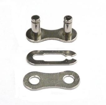 BICYCLE PARTS - LINK - 1/8 , SPRING CLIP TYPE, SUITS CHAIN 1884, SILVER (SOLD INDIVIDUALLY)