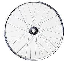 BICYCLE PARTS - WHEEL FOR INDUSTRIAL TRIKE 24 SILVER FRONT
