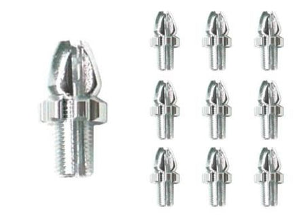 BICYCLE PARTS - BAG OF 10 - CABLE ADJUSTER - FOR BRAKE LEVER, M10, ALLOY, SILVER (BAG OF 10)