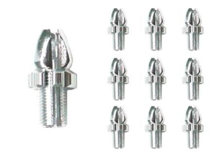 BICYCLE PARTS - BAG OF 10 - CABLE ADJUSTER - FOR BRAKE LEVER, M10, ALLOY, SILVER (BAG OF 10)