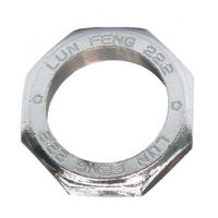 BICYCLE PARTS - LOCK NUT FOR HEADSET 22.2MM SILVER