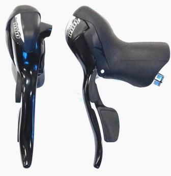 BICYCLE PARTS - STI SHIFTER & BRAKE LEVER COMBO, INDEXED RH8 - LH2 BLACK (LEFT - HAND 2 - SPD)