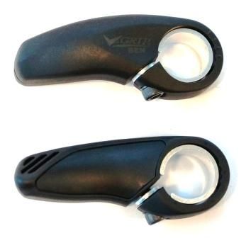 BICYCLE PARTS - BAR ENDS, SUPER LIGHT, NYLON + FIBER, BLACK, L:70MM