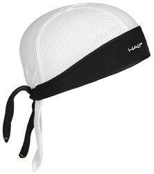 BICYCLE PARTS - BANDANA - HALO PROTEX, TIE BANDANA FOR CUSTOM FIT, HALO SWEAT SEAL, CHANNELS SWEAT AWAY - WHITE