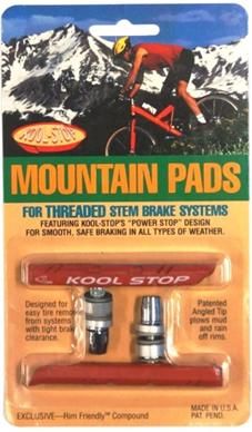 BICYCLE PARTS - BRAKE KOOL STOP MT PAD SALMON THREADED KSMTTSA