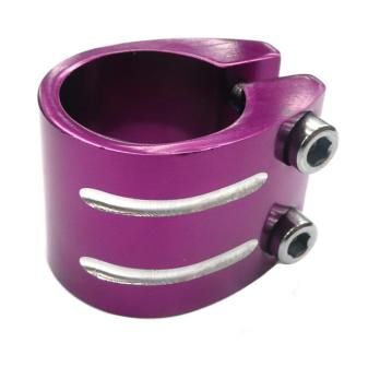 BICYCLE PARTS - CLAMP 31.8MM ANOD PURPLE ALLOY