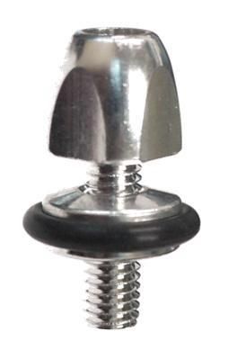 BICYCLE PARTS - BRAKE ADJUSTING BARREL - M6 X 20MM, WITH GROMMET, SILVER (SOLD INDIVIDUALLY)