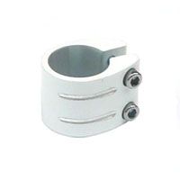 BICYCLE PARTS - CLAMP 31.8MM WHITE, ALLOY