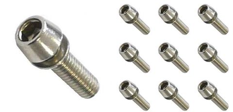 BICYCLE PARTS - STEM BOLT M6, 20MM, ALLEN KEY TYPE, STAINLESS STEEL (BAG 10)