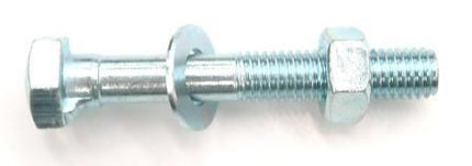 BICYCLE PARTS - BOLT M8, 55MM, WITH WASHER & NUT, STEEL (SOLD INDIVIDUALLY)