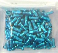 BICYCLE PARTS - NIPPLES 14G ALLOY, 12MM LIGHT BLUE (GROSS)