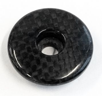 BICYCLE PARTS - SPARE TOP CAP CARBON FIBRE FOR 1 1/8 BLACK, W/O LOGO