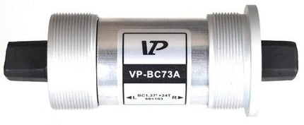 BICYCLE PARTS - BOTTOM BRACKET CARTRIDGE, 124.5MM THREADED 68MM SHELL, ALLOY SHEATH & CUP 'VP' BRAND