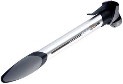 BICYCLE PARTS - MINI PUMP ALLOY, W/ CLEVER VALVE TO FIT AV/FV (WITH VELCRO STRAP)