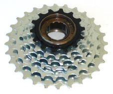 BICYCLE PARTS - SCREW ON CLUSTER - 6 SPEED, 14 - 28T, SUNRACE