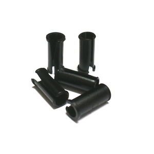 BICYCLE PARTS - HOUSING HOSE GUIDE/CLIPS FOR FRAME LOOPS, BLACK, 5.8MM X 18.8MM, (5 PCS BAG)