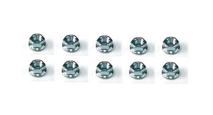 BICYCLE PARTS - AXLE NUT - REAR COASTER, 3/8 X 24T, FLANGED, (BAG OF 10)