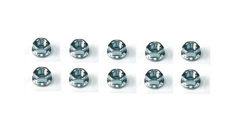 BICYCLE PARTS - AXLE NUT - REAR COASTER, 3/8 X 24T, FLANGED, (BAG OF 10)