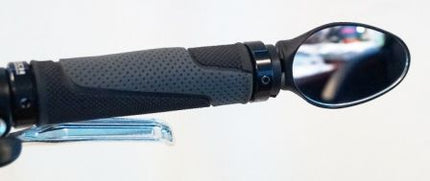 BICYCLE PARTS - MIRROR FOR 'FLAT BAR', MICRO SIZE (65MM X 45MM) EASY FIT, FOR 17.8MM - 22.2MM