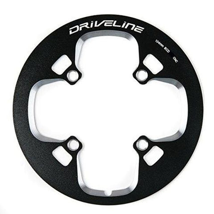 BICYCLE PARTS - CHAINGUARD, 46T X 104 BCD , HIGH QUALITY , ALLOY 6061 CNC, W/BOLTS, BLACK.