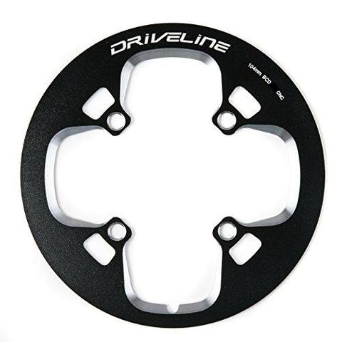 BICYCLE PARTS - CHAINGUARD, 46T X 104 BCD , HIGH QUALITY , ALLOY 6061 CNC, W/BOLTS, BLACK.