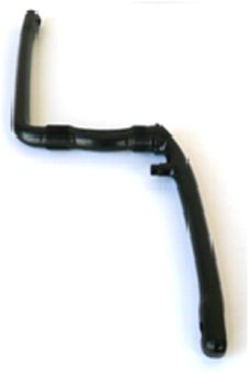 BICYCLE PARTS - ONE PIECE CRANK, 175MM, WITH PIVOT, CR - MO BLACK