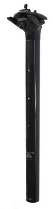 BICYCLE PARTS - SEATPOST, DUAL BOLT, 27.2 X 350MM, CARBON FIBRE, GLOSS BLACK - (15MM OFFSET)