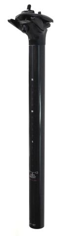 BICYCLE PARTS - SEATPOST, DUAL BOLT, 27.2 X 350MM, CARBON FIBRE, GLOSS BLACK - (15MM OFFSET)