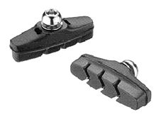 BICYCLE PARTS - BRAKE SHOES - CALIPER BRAKE SHOES, FOR ROAD BIKES, 50MM, BLACK (SOLD IN PAIRS)
