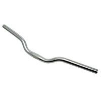BICYCLE PARTS - HANDLEBAR 25.4MM, 62CM WIDE, 30MM RISE, ALLOY SILVER
