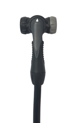 BICYCLE PARTS - TWIN VALVE AND HOSE, W/THUM BLOCK LEVER