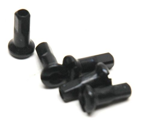 BICYCLE PARTS - NIPPLES 14G ALLOY, 12MM BLACK (INDIVIDUAL)