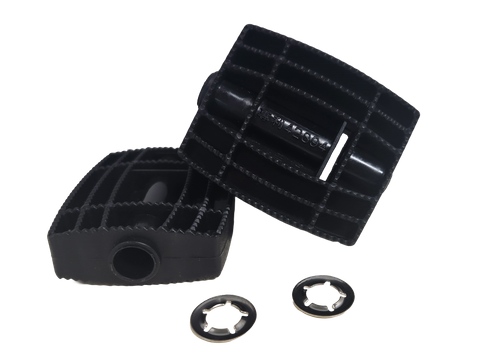 BICYCLE PARTS - PEDALS TRICYCLE, W/O AXLE, BLACK, PAIR - INCLUDES CIRCLIP (I.D. - 12MM)